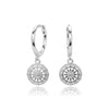 Sterling Silver Ear Buckle Wheel Design Electroplated Women's Earrings