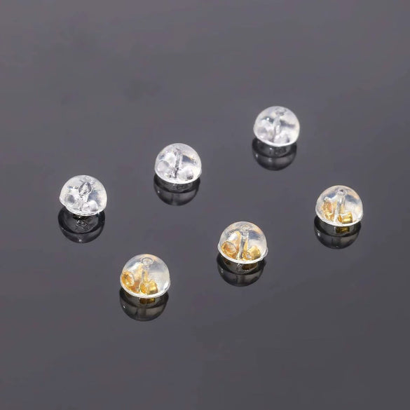 Sterling Silver 925 Ear Cap Ear Plug Ear Buckle Earrings Accessories 14K Gold Electroplated
