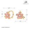 Sterling Silver Ear Clip With Three Dimensional Cherry Blossom Pattern Electroplated Women's Jewelry
