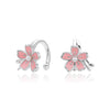 Sterling Silver Ear Clip With Three Dimensional Cherry Blossom Pattern Electroplated Women's Jewelry
