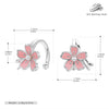 Sterling Silver Ear Clip With Three Dimensional Cherry Blossom Pattern Electroplated Women's Jewelry