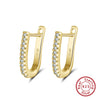 Sterling Silver 925 Earrings Goldplated Rose Gold Rhodium Electroplated Geometric Style Jewelry Batch
