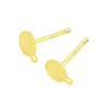 Sterling Silver Earrings With Pendant 18K Gold Plated Diy Silver Accessories