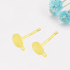 Sterling Silver Earrings With Pendant 18K Gold Plated Diy Silver Accessories