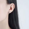 925 Sterling Silver Electroplated Bear Pendant Necklace And Stud Earrings Set For Women Fashion Jewelry