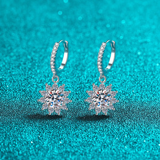 Sterling Silver Elegant Flower Gra Plating Drop Earrings