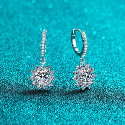 Sterling Silver Elegant Flower Gra Plating Drop Earrings