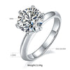 Sterling Silver Elegant GRA Certificate Plating Inlay Round Lab-Grown Diamonds Moissanite Rings