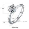 Sterling Silver Elegant GRA Certificate Plating Inlay Round Lab-Grown Diamonds Moissanite Rings