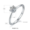 Sterling Silver Elegant GRA Certificate Plating Inlay Round Lab-Grown Diamonds Moissanite Rings