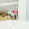 Sterling Silver Elegant Long Tassel Ear Line Earrings With Star Pattern For Women Slimming Style