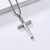 925 Sterling Silver Flat Cross Pendant Necklace Geometric Electroplated Cross Chain Light Luxury Cold Style Unisex Necklace