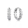 925 Sterling Silver Flower Pattern Fashion Exquisite Single Earrings With Leaves And Plain Ring Ear Buckle Seiko Crafted