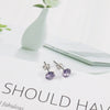 Sterling Silver Four Claw Diamond Zircon Stud Earrings With Geometric Design Sweet Jewelry For Women And Men Wholesale