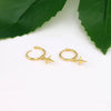 Sterling Silver Four Corner Star Niche Style Earrings