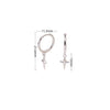Sterling Silver Four Corner Star Niche Style Earrings