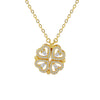925 Sterling Silver Four Leaf Clover And Heart Pendant Necklace With Cross Chain Electroplated Light Luxury Clavicle Chain For Women