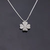 925 Sterling Silver Four Leaf Clover Pendant Necklace For Women Electroplated Floral Clavicle Chain With Light Luxury Niche Design