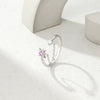 925 Sterling Silver Fourpointed Star Ring For Women Electroplated Cold Style