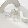 925 Sterling Silver Fourpointed Star Ring For Women Electroplated Cold Style