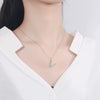 925 Sterling Silver Geometric Ball Chain Necklace With Electroplated Pendant Street Fashion Jewelry For Women And Men