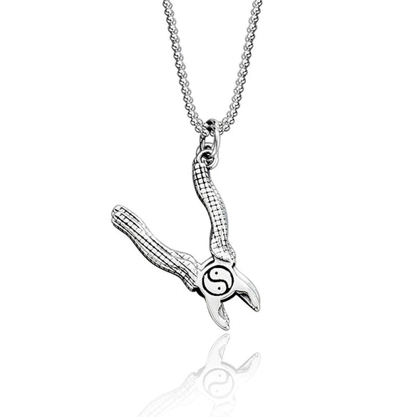 925 Sterling Silver Geometric Ball Chain Necklace With Electroplated Pendant Street Fashion Jewelry For Women And Men