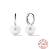Sterling Silver Geometric Baroque Pearl Earrings For Women