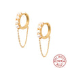 Sterling Silver Geometric Baroque Pearl Earrings For Women
