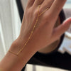925 Sterling Silver Geometric Bead Chain Finger Chain Satellite Chain Bracelet For Women Set With Diamonds