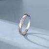 925 Sterling Silver Geometric Couple Rings Minimalist Electroplated Adjustable Open Band Ring Set For Men And Women