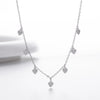 Sterling Silver Geometric Cross Chain Necklace For Women With Electroplating