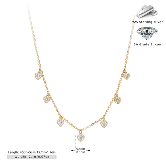 Sterling Silver Geometric Cross Chain Necklace For Women With Electroplating