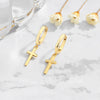 Sterling Silver Geometric Cross Earrings Retro Simple Elegant Unisex Fashion Jewelry