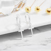 Sterling Silver Geometric Cross Earrings Retro Simple Elegant Unisex Fashion Jewelry