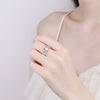 Sterling Silver Geometric Crown Ring For Women Adjustable Open Band Electroplated Proposal Couple Ring