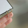Sterling Silver Geometric Diamond Drill Earrings For Women Elegant Design