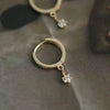 Sterling Silver Geometric Diamond Drill Earrings For Women Elegant Design