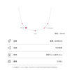 Sterling Silver Geometric Diamond Pigeon Blood Zircon Necklace For Women