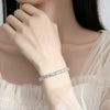Sterling Silver Geometric Diamond Tennis Bracelet Unisex