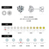 Sterling Silver Geometric Diamond Threeclaw Earrings For Men And Women