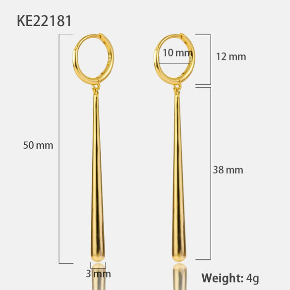 225 Sterling Silver Geometric Earrings Electroplated