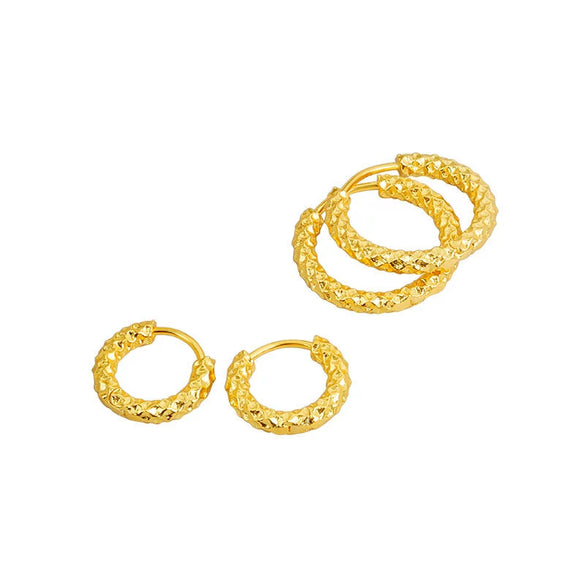 Sterling Silver Geometric Electroplated Women's Earrings