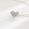 925 Sterling Silver Geometric Four Leaf Clover Heart Necklace Light Luxury Fashion Collarbone Chain For Women