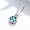 Sterling Silver Geometric Heart Pendant Necklace With Crystal Inlay Cross Chain Electroplated Clavicle Necklace For Women Trendy Fashion Jewelry