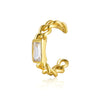 Sterling Silver Geometric Inlaid Zircon Ear Clip For Women
