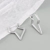 925 Sterling Silver Geometric Lightning Irregular Hoop Earrings Electroplated Minimalist Statement Ear Buckles