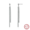 925 Sterling Silver Geometric Long Pendant Earrings With Heart Shape Flower Cartoon Characters Wave Star Shape Animal Zodiac Letters Numbers Text Patterns