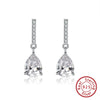 925 Sterling Silver Geometric Long Pendant Earrings With Heart Shape Flower Cartoon Characters Wave Star Shape Animal Zodiac Letters Numbers Text Patterns
