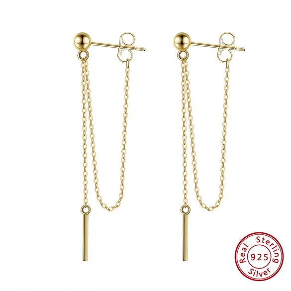 925 Sterling Silver Geometric Long Pendant Earrings With Heart Shape Flower Cartoon Characters Wave Star Shape Animal Zodiac Letters Numbers Text Patterns