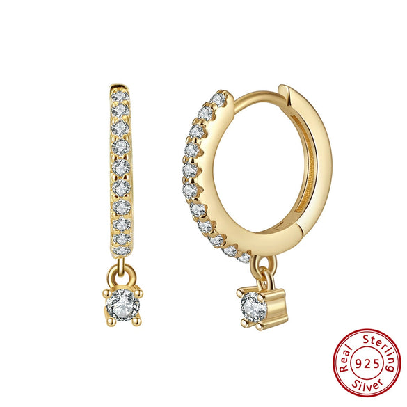 925 Sterling Silver Geometric Long Pendant Earrings With Heart Shape Flower Cartoon Characters Wave Star Shape Animal Zodiac Letters Numbers Text Patterns